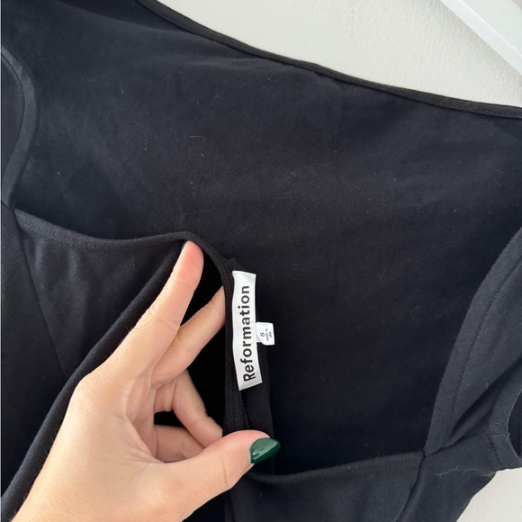 REFORMATION Chaine Black Mini Dress S - Picture 5 of 6